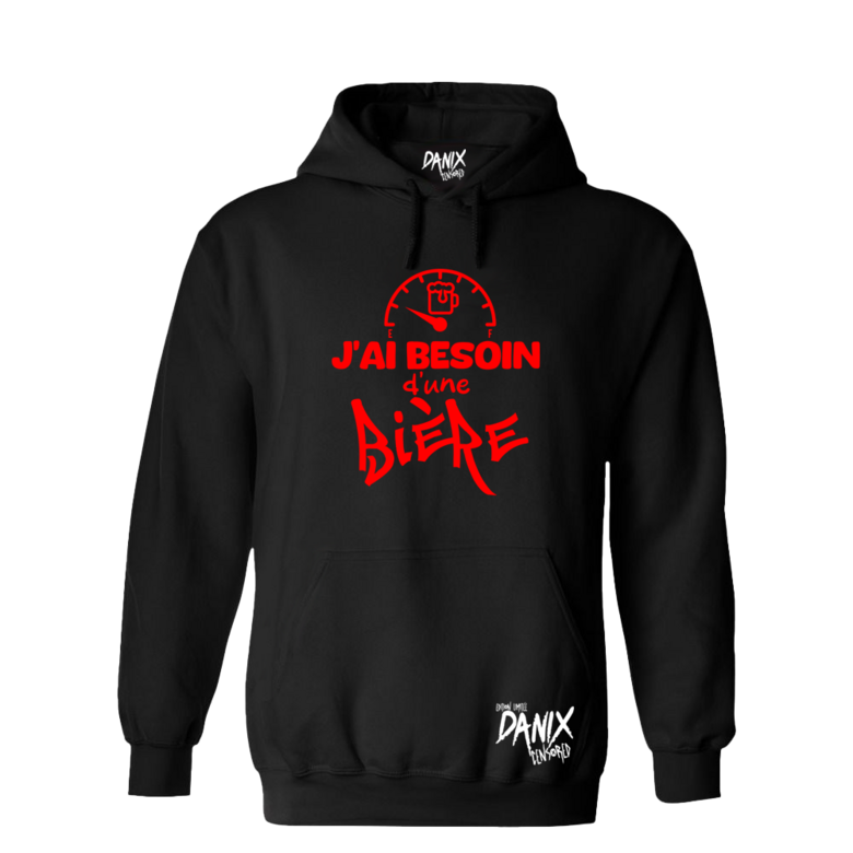 Sweat à capuche J'ai besoin d'une bière